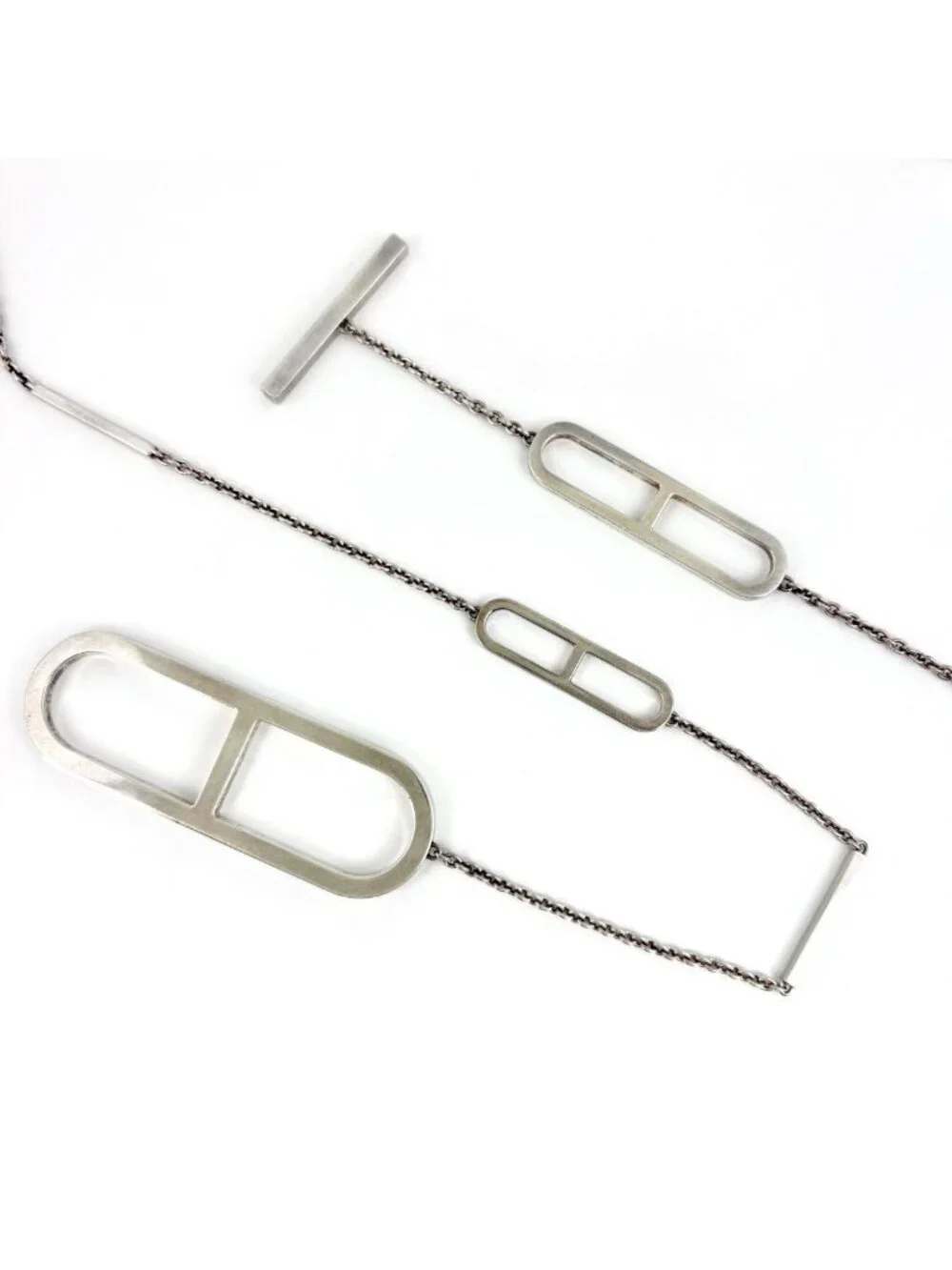 Hermes Necklace Ever Chaine D'ancre 925 Sterling Silver
